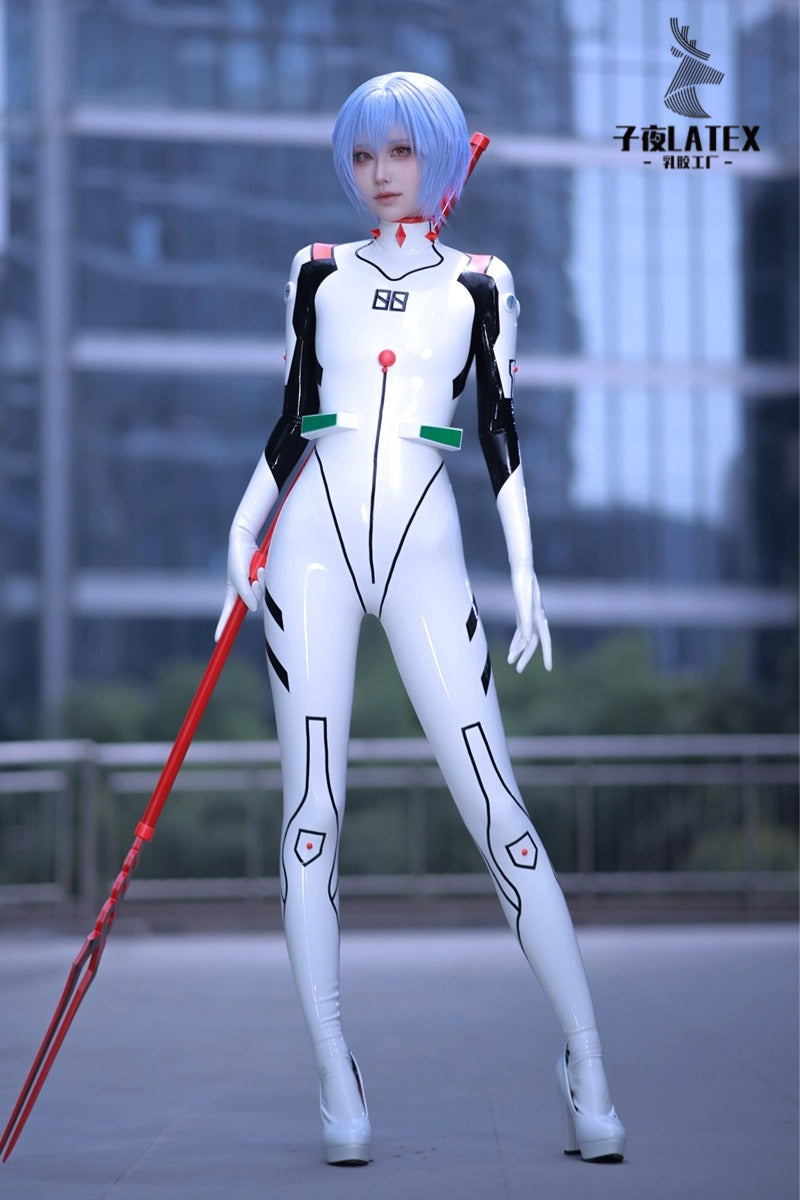 新品未使用 コスプレ衣装 フルボディスーツ グローブ 綾波レイ風 Lサイズ 綾波レイ ホワイトラテックス コスプレボディスーツ – midnight latex
