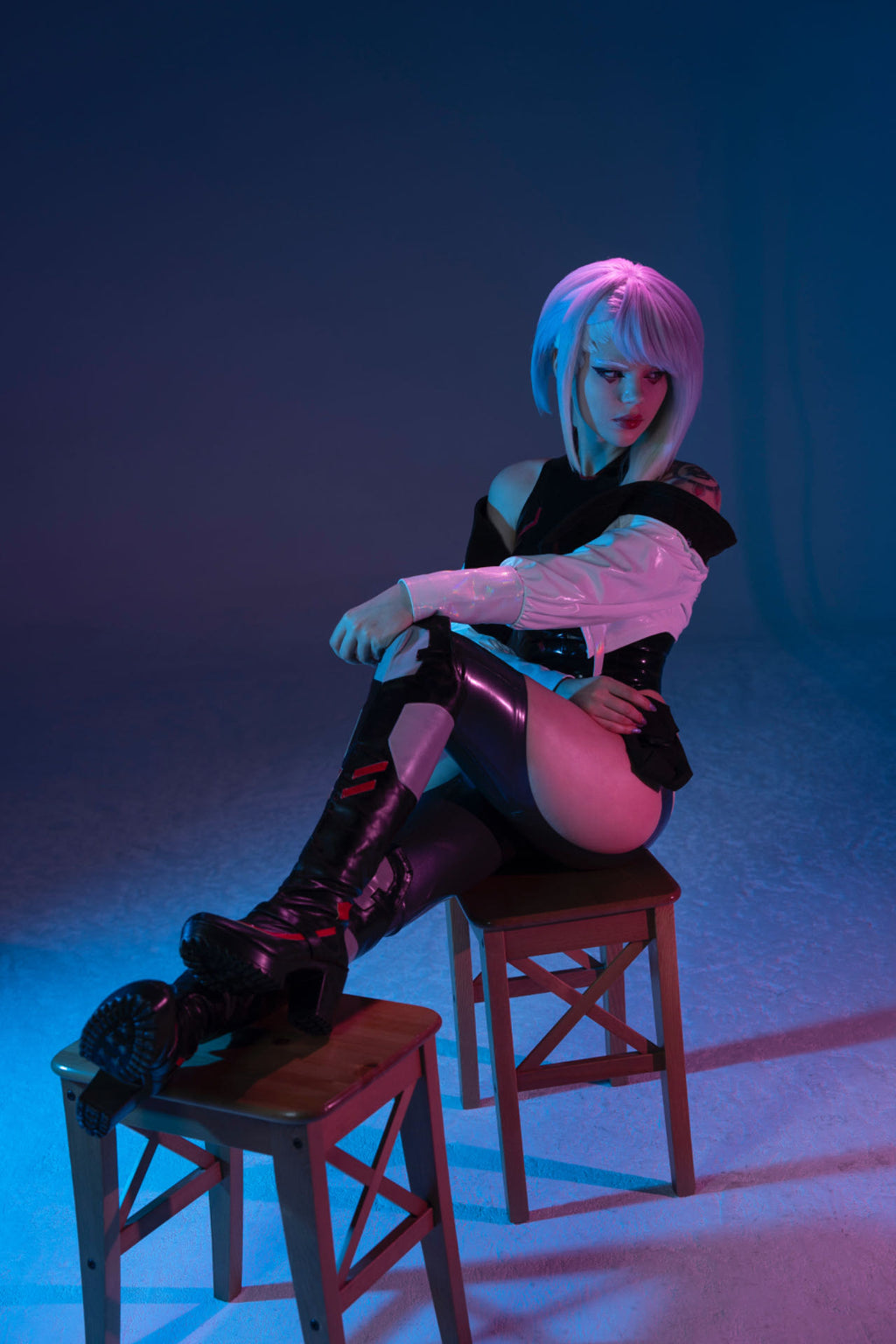 Cyberpunk 2077 Lucy Cosplay Costume - Latex Version
