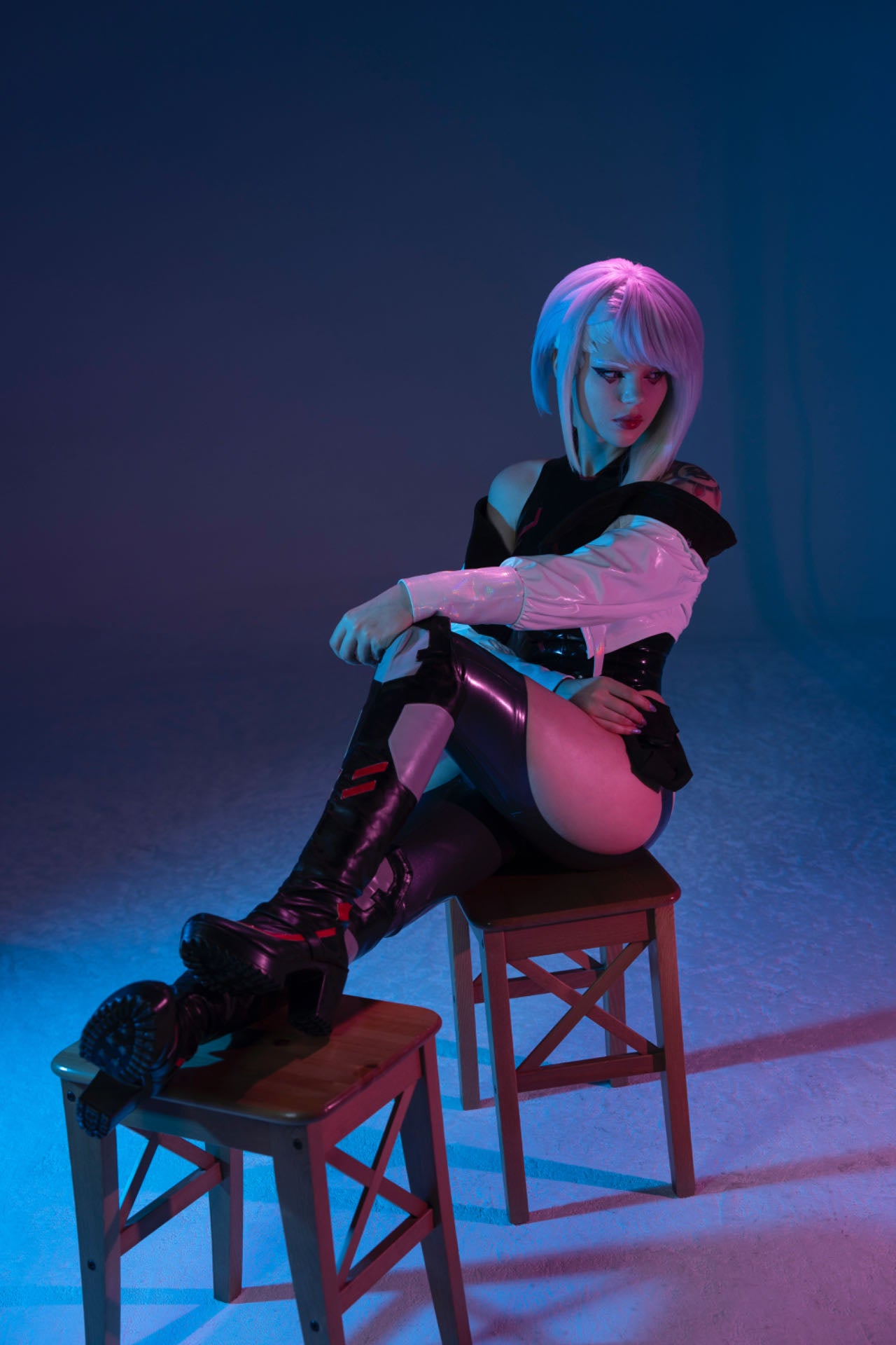 Cyberpunk 2077 Lucy Cosplay Costume - Latex Version
