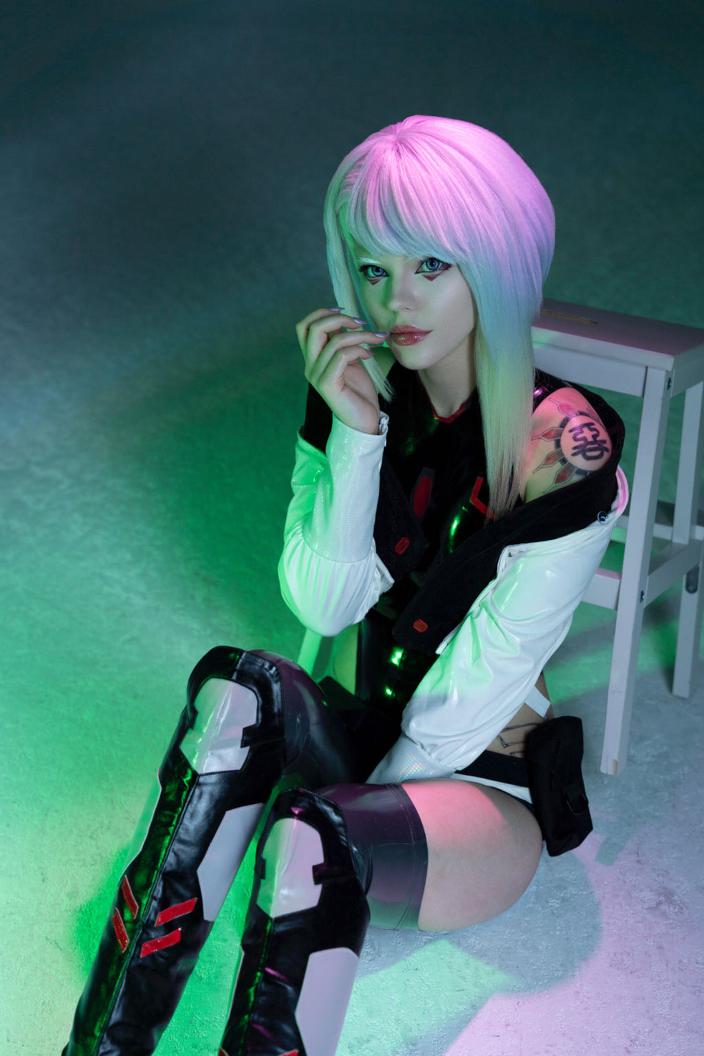 Cyberpunk 2077 Lucy Cosplay Costume - Latex Version