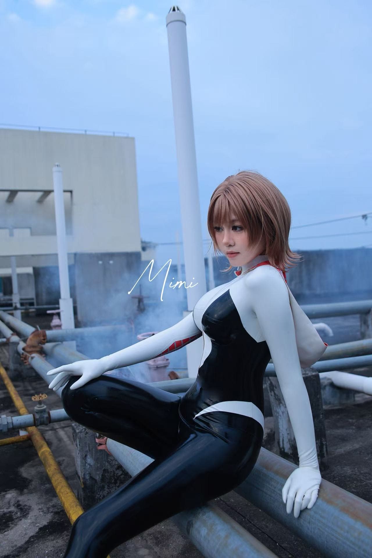 Spider-Gwen Latex Cosplay Suit